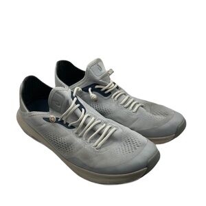 OluKai Sz 11 Athletic Shoes White and Gray with Modern‎ Knit Design